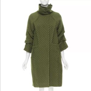 Rare LOUIS VUITTON Marc Jacobs green tweed oversize coat Size 2-8 US
